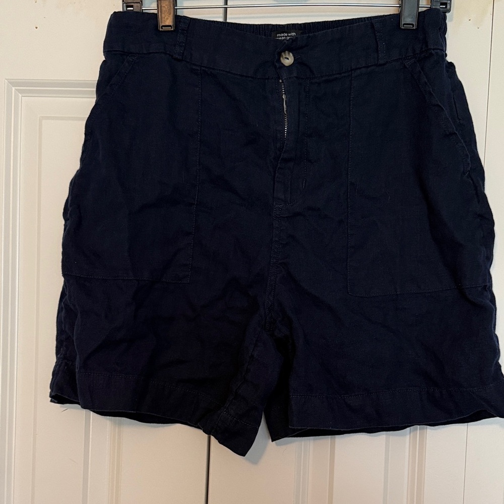 JNY Men's Navy LINEN Shorts